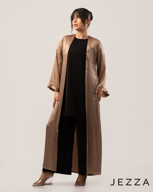 Ankle-Length Crush Satin & Polyester Three-Piece Set 61953